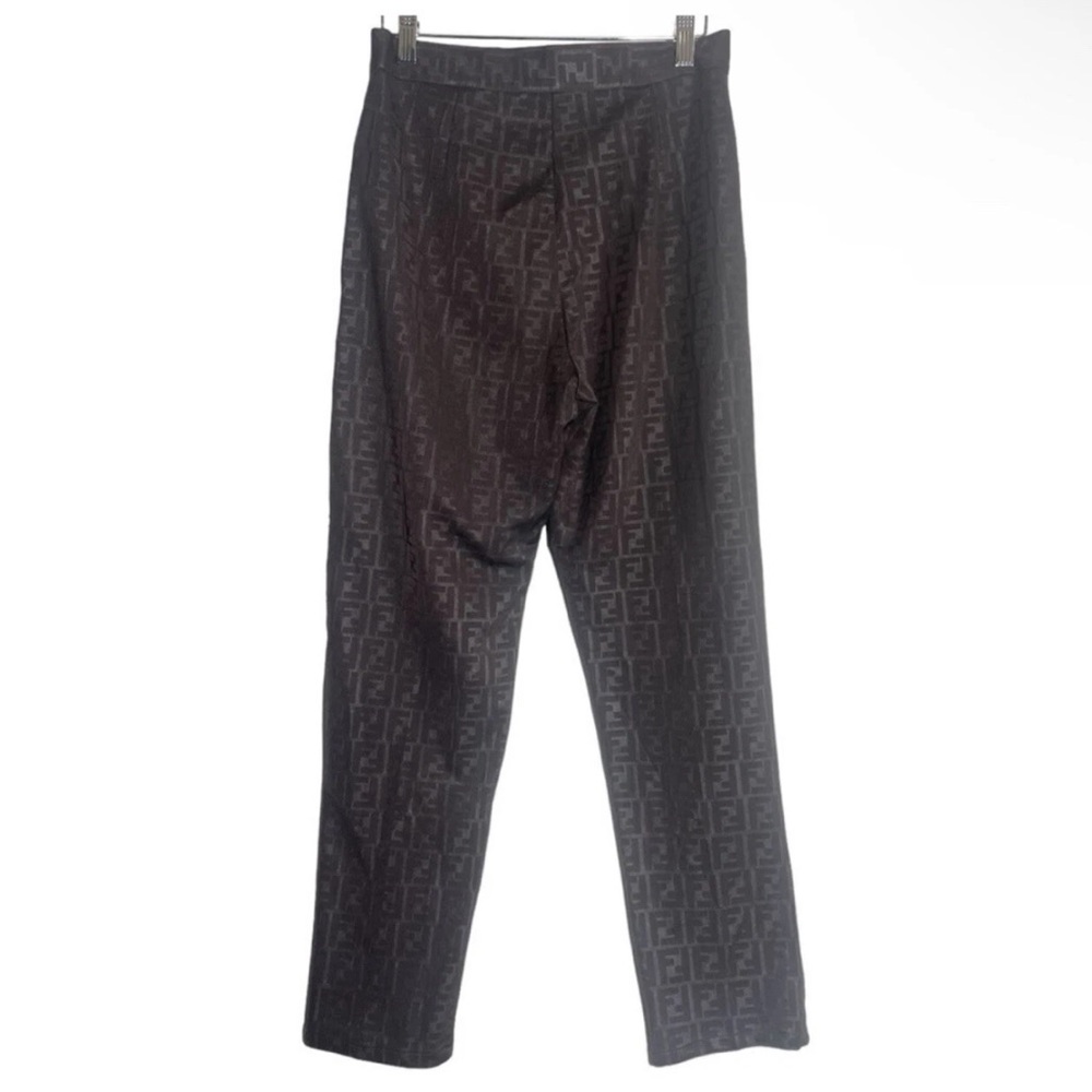 Fendi Vintage Monogram Deep Brown Zuca Leggings Size M - Picture 2 of 7